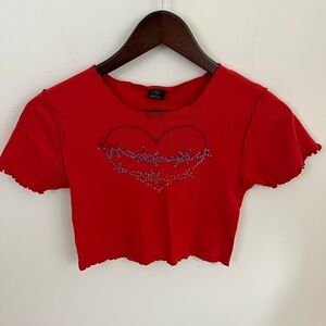 Urban Outfitters Red Baby Tee